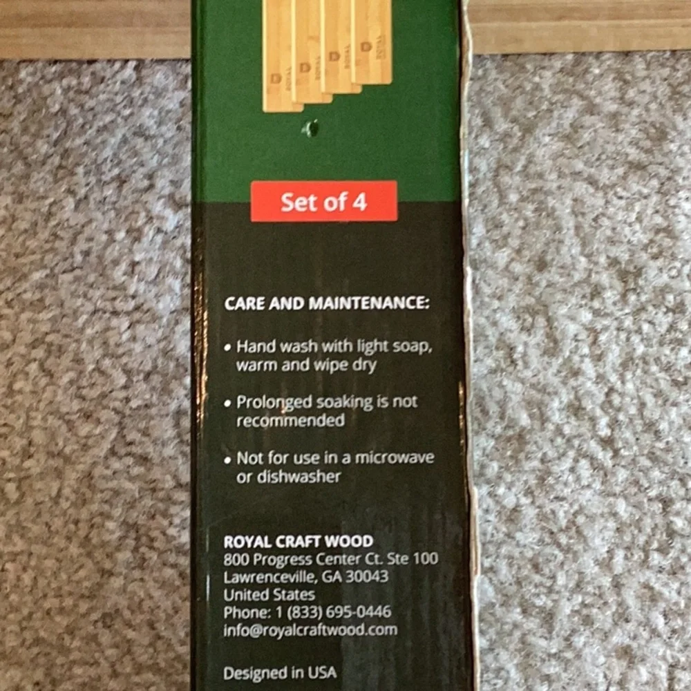 Bamboo Drawer Dividers - Natural Brown NEW IN BOX